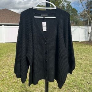 ~eN New Lane Bryant size 22/24 black cardigan